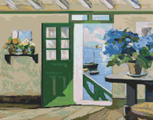 The Green Door Cross Stitch Pattern by Raymond Wintz