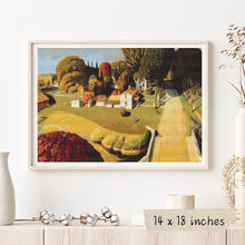 Birthplace of Herbert Hoover Cross Stitch Pattern | Grant Wood