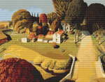 Birthplace of Herbert Hoover Cross Stitch Kit by Grant Wood