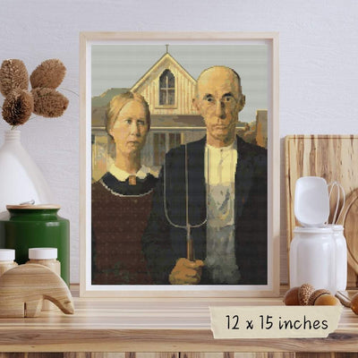 American Gothic Cross Stitch Pattern