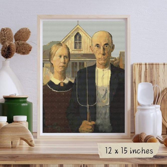 American Gothic Cross Stitch Kit