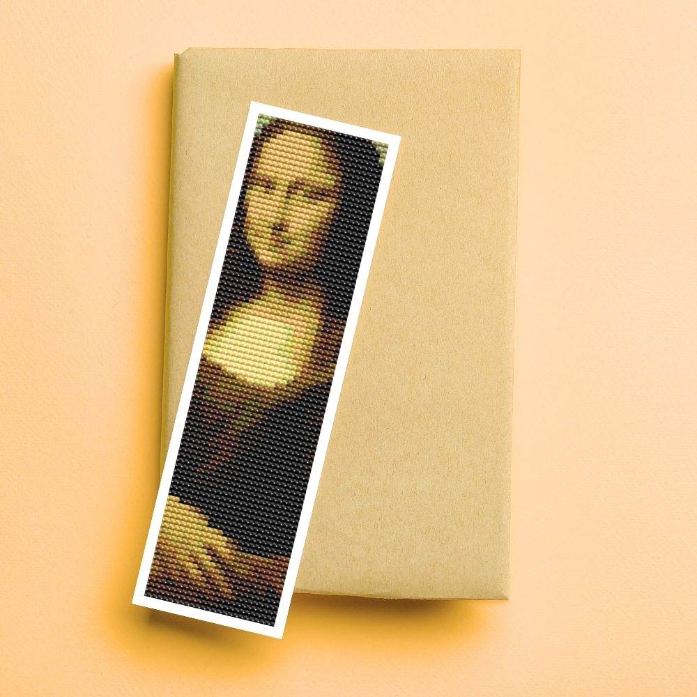 Mona Lisa Bookmark Cross Stitch Pattern by Leonardo da Vinci