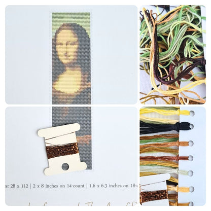 Mona Lisa Bookmark Cross Stitch Kit | Leonardo da Vinci