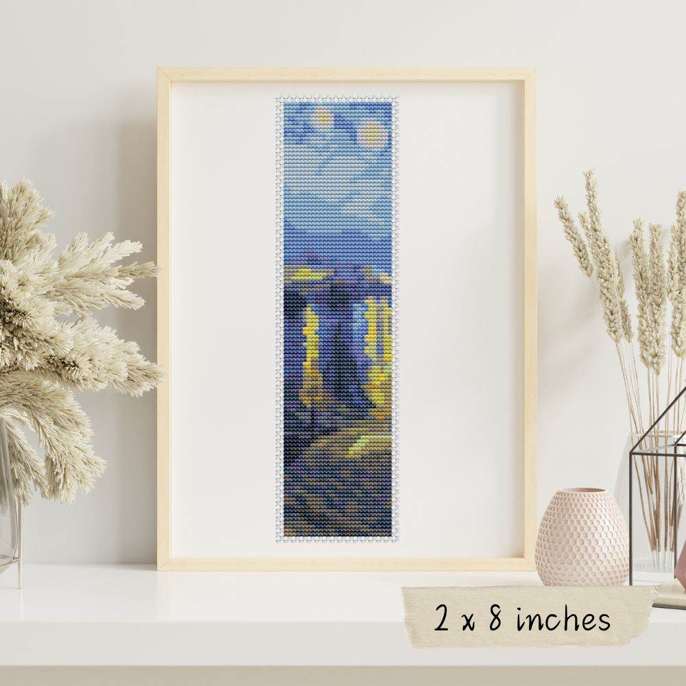 Starry Night over Rhone Bookmark Cross Stitch Kit - The Art of Cross Stitch
