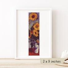 Sunflowers Bookmark Cross Stitch Pattern | Claude Monet