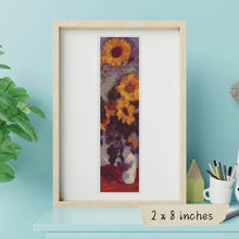 Sunflowers Bookmark Cross Stitch Pattern by Claude Monet