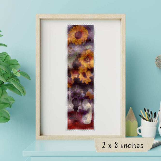 Sunflowers Bookmark Cross Stitch Pattern