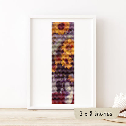 Sunflowers Bookmark Cross Stitch Kit | Claude Monet