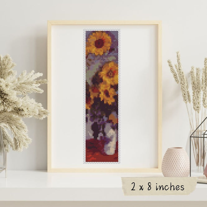 Sunflowers Bookmark Cross Stitch Pattern