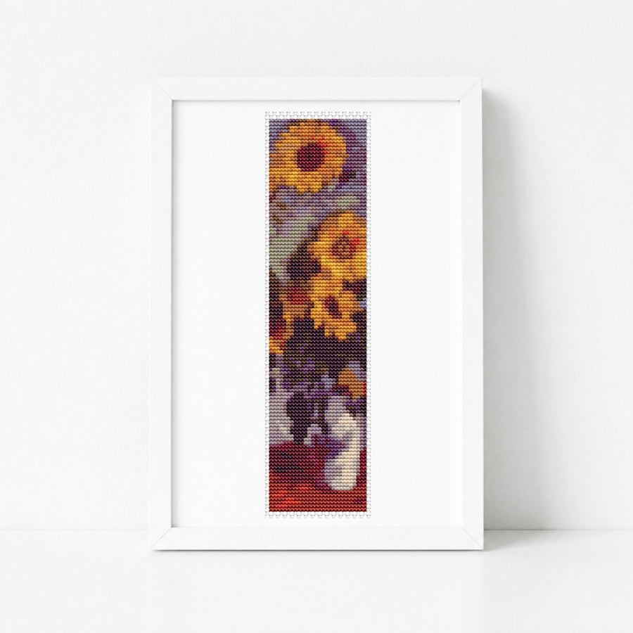 Sunflowers Bookmark Cross Stitch Pattern