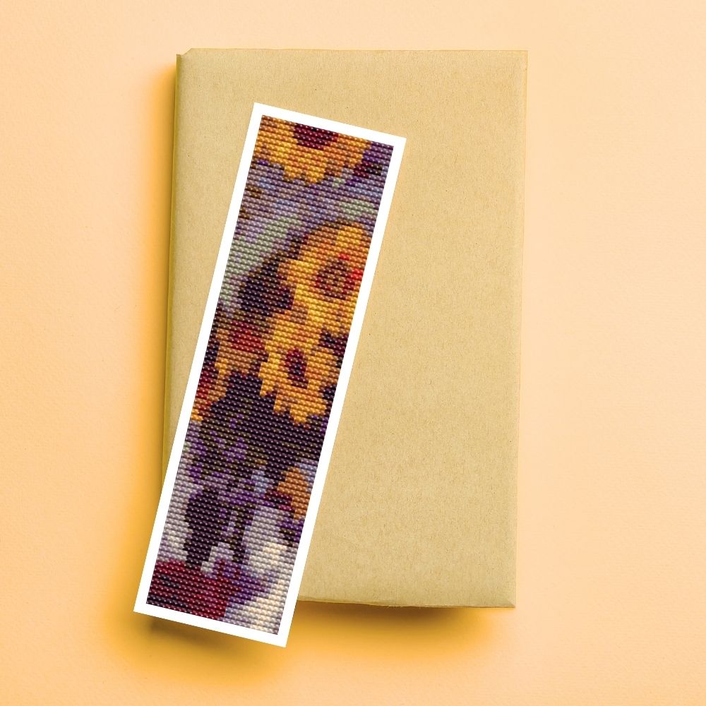 Sunflowers Bookmark Cross Stitch Pattern | Claude Monet