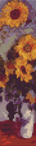 Sunflowers Bookmark Cross Stitch Kit | Claude Monet