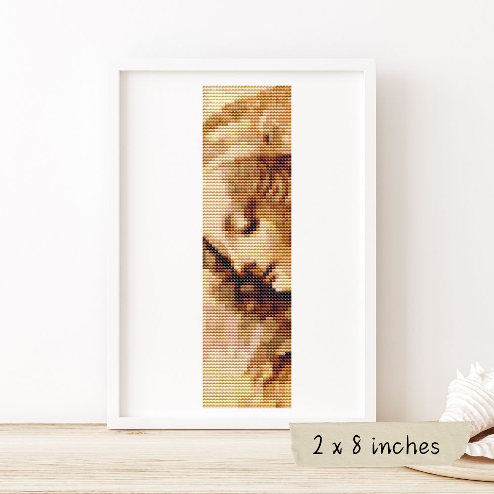 A Woman's Head Bookmark Cross Stitch Pattern | Leonardo da Vinci