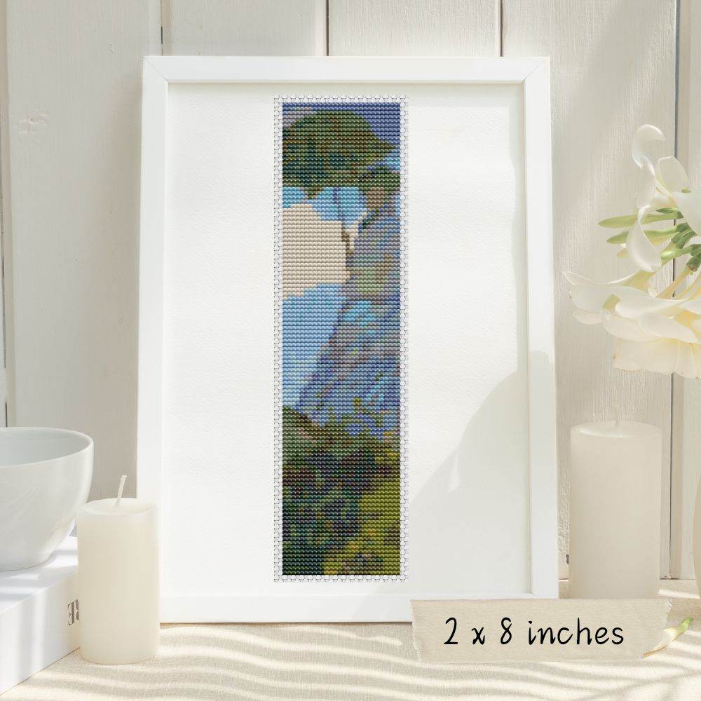 Woman with a Parasol Bookmark Cross Stitch Pattern by Claude Monet