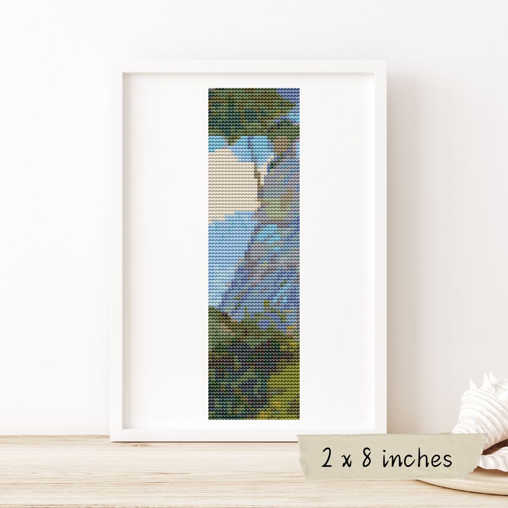 Woman with a Parasol Bookmark Cross Stitch Pattern | Claude Monet