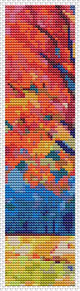 The Colors of Autumn Bookmark Cross Stitch Pattern