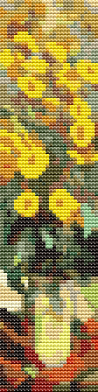 Jerusalem Artichokes Bookmark Cross Stitch Kit | Claude Monet