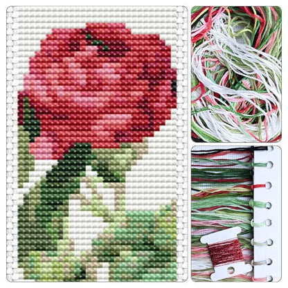 Rosa Gallica Pontiana Bookmark Cross Stitch Kit