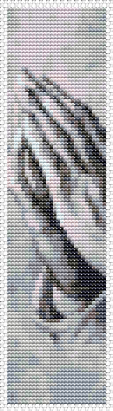Praying Hands Bookmark Cross Stitch Pattern