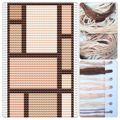 Composition Bookmark Cross Stitch Kit - Bookmark Cross Stitch Kit - Piet Mondrian