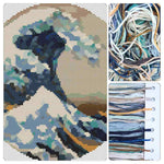 The Great Wave off Kanagawa Circular Cross Stitch Kit