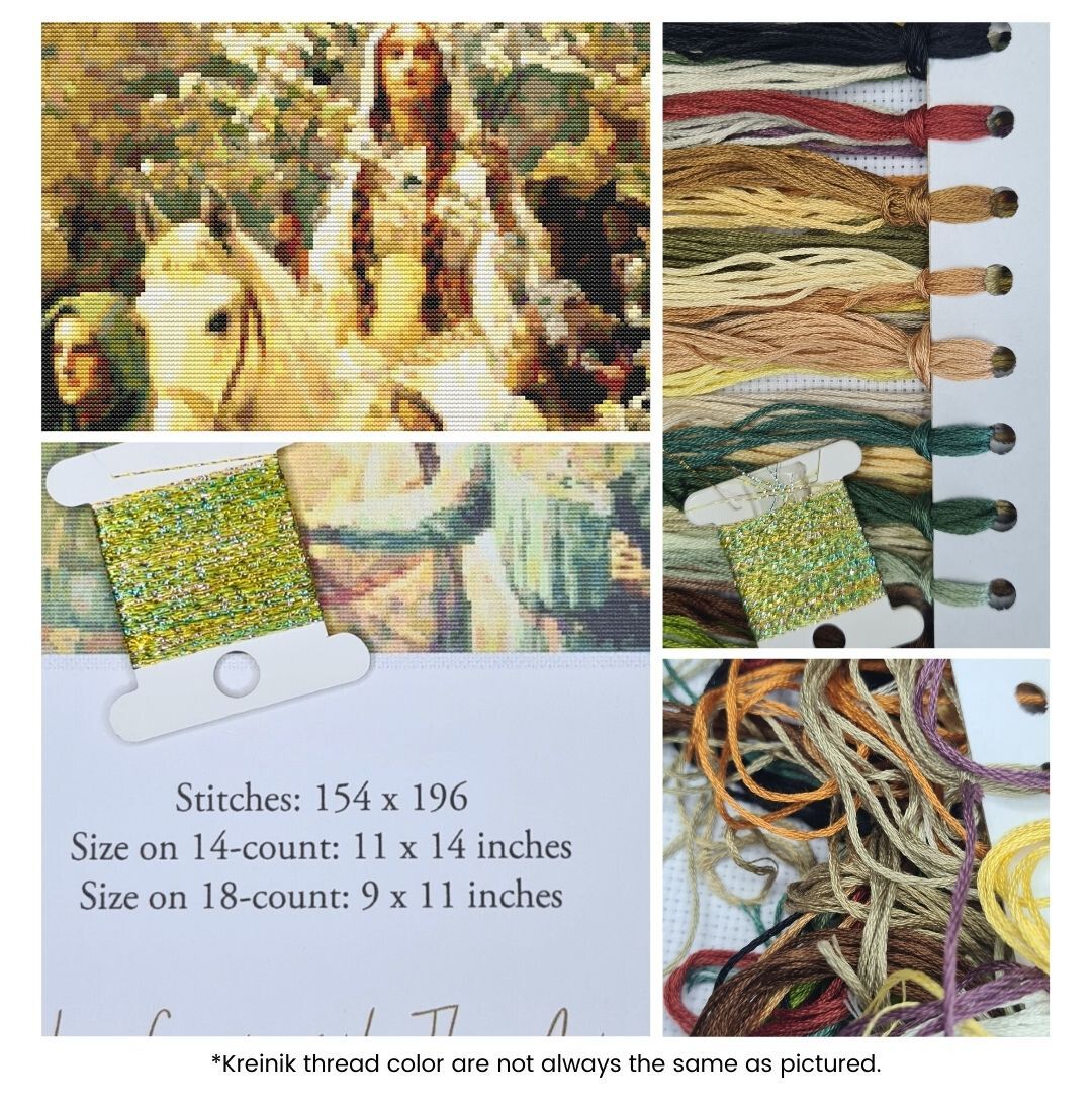 Queen Guinevere's Maying Cross Stitch Kit | John Collier