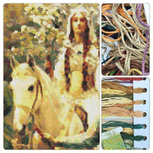 Queen Guinevere's Maying Cross Stitch Kit - Premium Cross Stitch Kit - John Collier