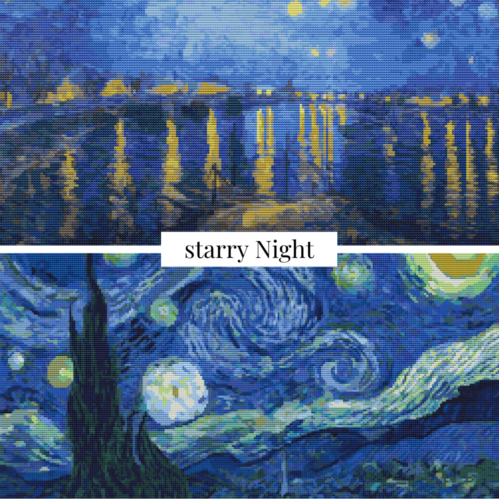 Starry Night Cross Stitch Kit | Vincent Van Gogh