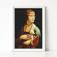Lady with an Ermine Cross Stitch Kit - Premium Cross Stitch Kit - Leonardo da Vinci