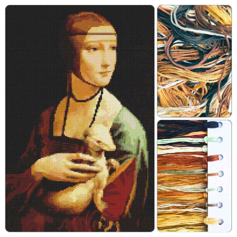 Lady with an Ermine Cross Stitch Kit