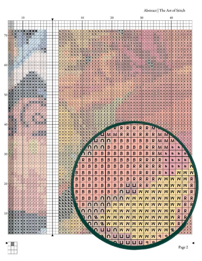 Four Squares featuring Abstract Cross Stitch Pattern