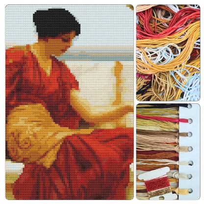 The Tease Cross Stitch Kit | John William Godward