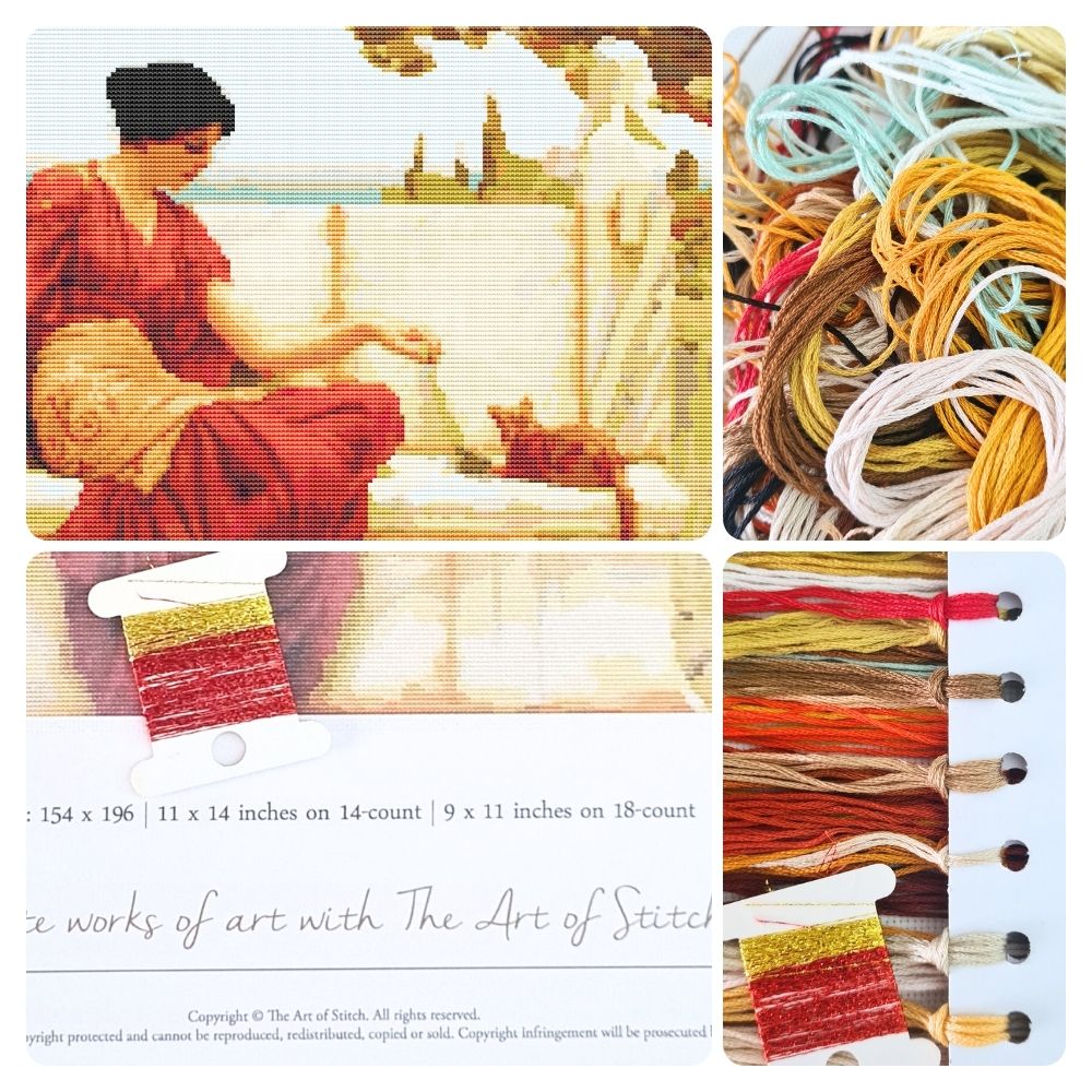 The Tease Cross Stitch Kit | John William Godward