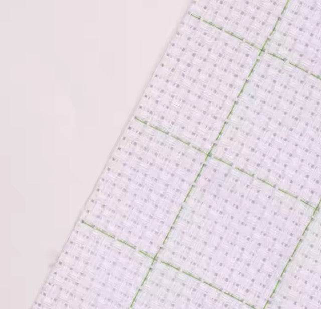 14 - count Gridded White Aida Fabric (Custom Cut) by Supplies