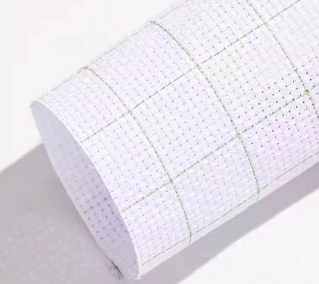 14 - count Gridded White Aida Fabric (Custom Cut) by Supplies