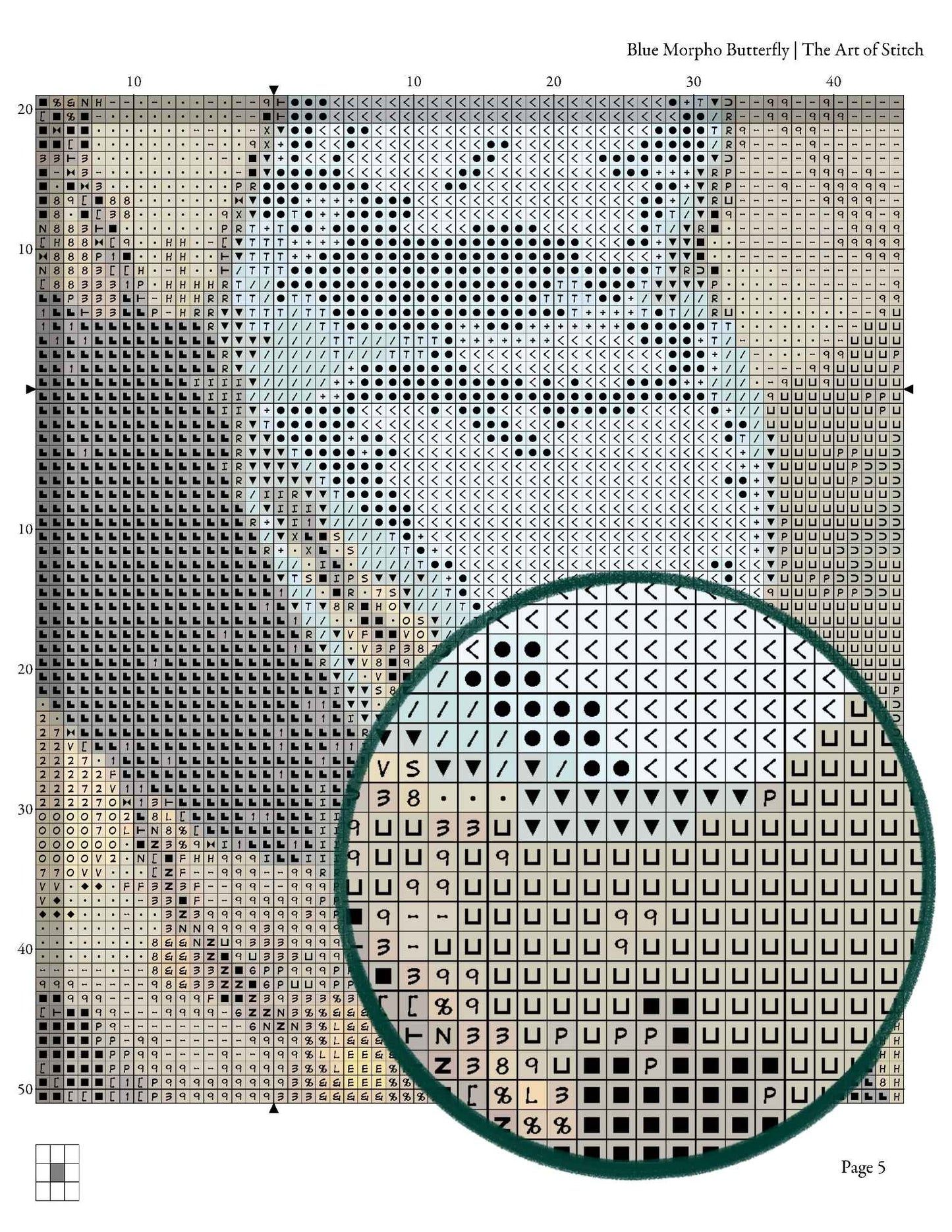 Blue Morpho Butterfly Cross Stitch Kit - Premium Cross Stitch Kit - Martin Johnson Heade