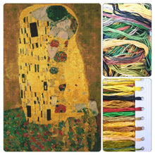 The Kiss Cross Stitch Kit - Premium Cross Stitch Kit - Gustav Klimt