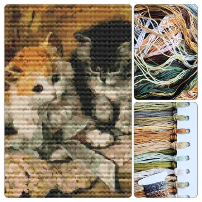 Kittens and Bows Cross Stitch Kit