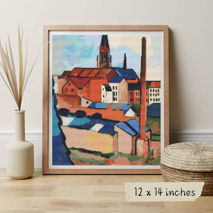St. Mary's with Houses and Chimney Cross Stitch Kit