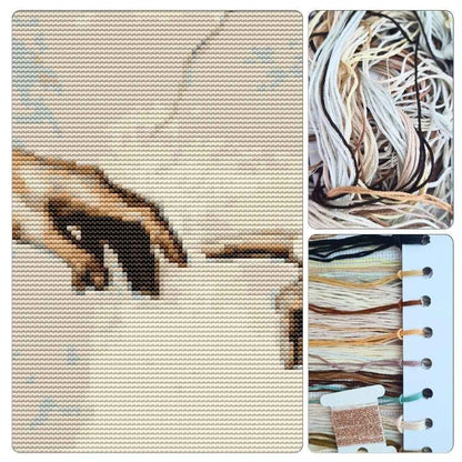 Hands of God and Adam Cross Stitch Kit