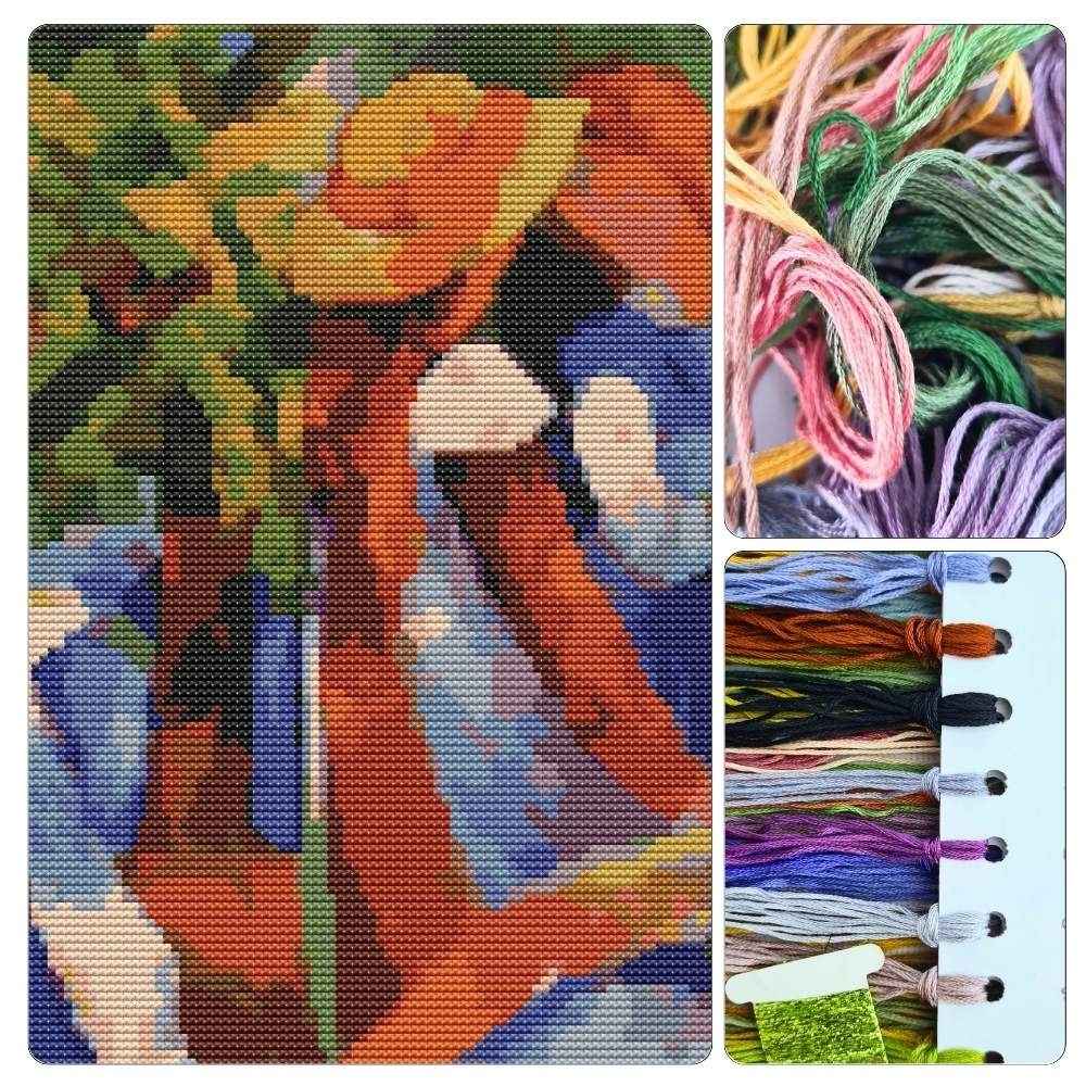 Girl Under the Trees Cross Stitch Kit