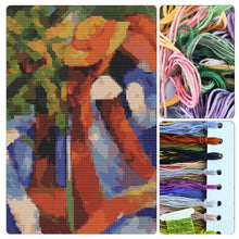 Girl Under the Trees Cross Stitch Kit - Premium Cross Stitch Kit - August Macke