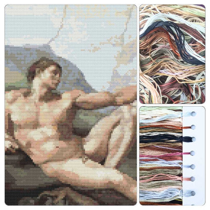 The Creation of Adam Cross Stitch Kit