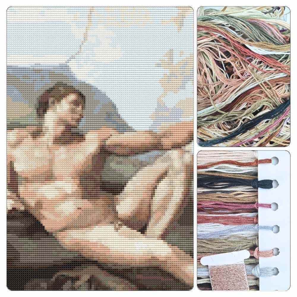 The Creation of Adam Cross Stitch Kit