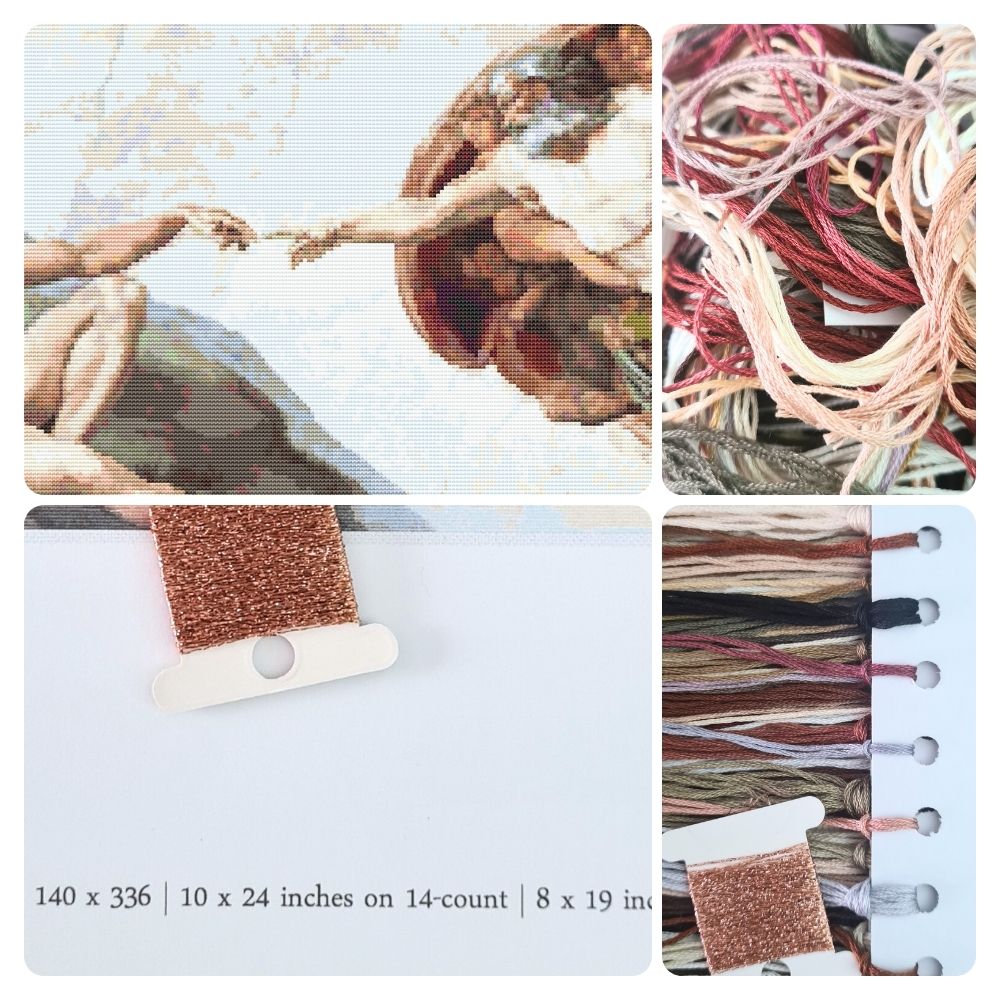 The Creation of Adam Cross Stitch Kit | Michelangelo