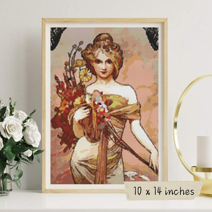 Spring Ellipse Cross Stitch Pattern
