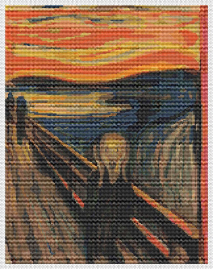 The Scream Cross Stitch Kit
