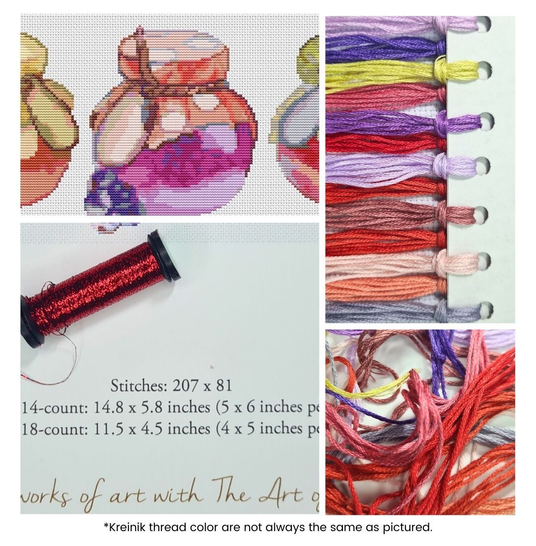 Panel Series featuring Jam Jars Cross Stitch Kit | The Art of Stitch