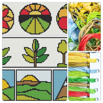Panel Series featuring Green Earth Cross Stitch Kit