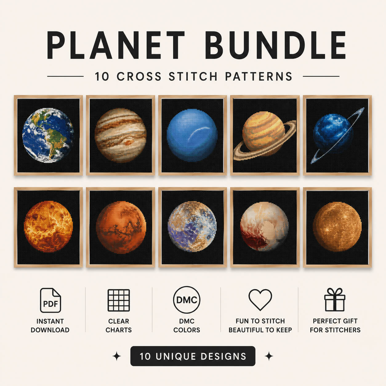 Planetary Series Pattern Pack - Set Pattern - The Art of Stitch